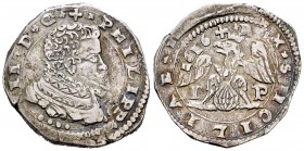 Felipe III (1598-1621). 4 tarís. 1616. Messina. IP. (Vicenti-138). (Mir-345/12). Ag. 10,51 g. MBC+. Est...75,00.