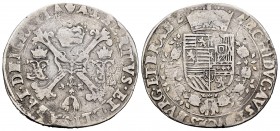 Alberto e Isabel (1598-1621). 1/4 de patagón. ND. Amberes. (Vanhoudt-621 AN). (Vti-256). (Van Gelder & Hoc-313-1a). Ag. 6,49 g. MBC-. Est...50,00.