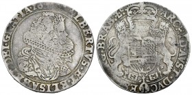 Alberto e Isabel (1598-1621). 1/2 ducatón. Ag. 14,24 g. Fecha no visible y como marca de ceca intuimos Bruselas. MBC-. Est...60,00.