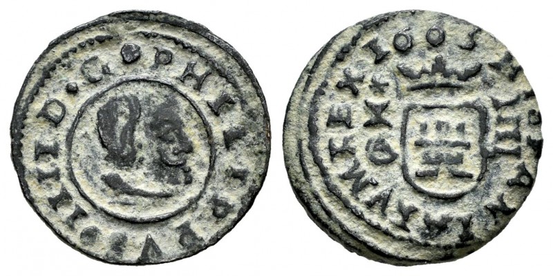Felipe IV (1621-1665). 4 maravedís. 1663. Cuenca. (Cal-1339). (Jarabo-Sanahuja-M...