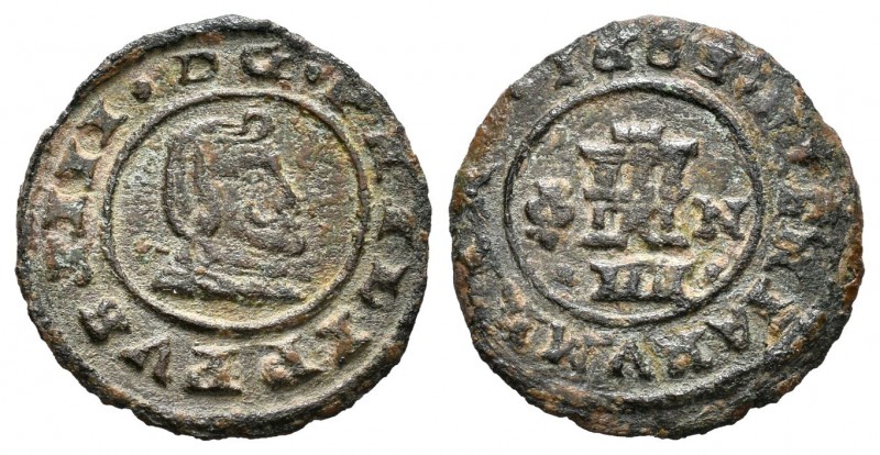 Felipe IV (1621-1665). 4 maravedís. 1663. Granada. N. (Cal-1374). (Jarabo-Sanahu...