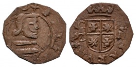 Felipe IV (1621-1665). 8 maravedís. (1661). Cuenca. (Cal-tipo 298). (Jarabo-Sanahuja-tipo M38). Ae. 1,08 g. Acuñada a martillo. Falsa de época. MBC. E...