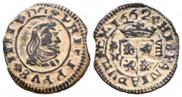 Felipe IV (1621-1665). 8 maravedís. 1662. Granada. N. (Cal-1363). (Jarabo-Sanahuja-M242). Ae. 2,19 g. MBC. Est...25,00.