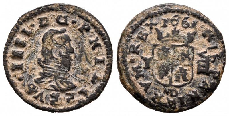 Felipe IV (1621-1665). 8 maravedís. 1661. Madrid . Y. (Cal-1420). (Jarabo-Sanahu...