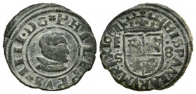 Felipe IV (1621-1665). 8 maravedís. 1661. Segovia. S. (Cal-1531). (Jarabo-Sanahuja-M487). Ae. 2,36 g. MBC. Est...30,00.