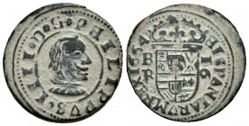 Felipe IV (1621-1665). 16 maravedís. 1664. Burgos. (Cal-1250). (Jarabo-Sanahuja-M9). Ae. 4,97 g. MBC+. Est...30,00.
