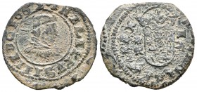 Felipe IV (1621-1665). 16 maravedís. 1662. Coruña. R. (Cal-1299). (Jarabo-Sanahuja-112). Ae. 4,57 g. BC+. Est...15,00.
