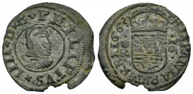 Felipe IV (1621-1665). 16 maravedís. 1663. Coruña. R. (Cal-1301). (Jarabo-Sanahuja-M130). Ae. 4,29 g. MBC+. Est...35,00.