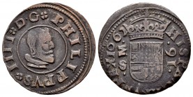 Felipe IV (1621-1665). 16 maravedís. 1662. Madrid. S. (Cal-1396). (Jarabo-Sanahuja-M360). Ae. 3,78 g. 16 al revés y M vertical. MBC+. Est...60,00.