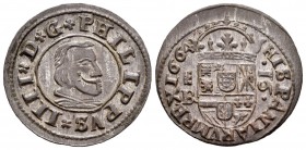 Felipe IV (1621-1665). 16 maravedís. 1664. Segovia. BR. (Cal-1514). (Jarabo-Sanahuja-M530). Ae. 3,27 g. EBC+. Est...60,00.