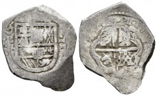 Felipe IV (1621-1665). 2 realesss. 1621. Sevilla. D. (Cal-tipo 213). Ag. 6,74 g. Rara. MBC-. Est...250,00.