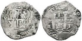 Felipe IV (1621-1665). 8 reales. 1653. Potosí. E. (Cal-437). Ag. 28,20 g. Doble fecha. Peso elevado. MBC-. Est...250,00.