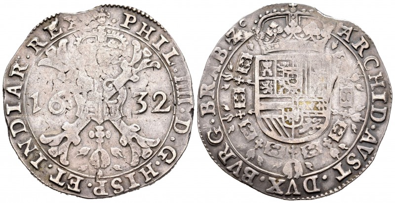 Felipe IV (1621-1665). 1 patagón. 1632. Bruselas. (Vanhoudt-645 BF). (Vti-1005)....