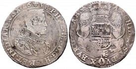 Felipe IV (1621-1665). 1 ducatón. 1638. Bruselas. (Vanhoudt-642 BS). (Vti-1295). Ag. 31,25 g. Oxidaciones. MBC-. Est...120,00.