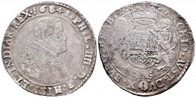 Felipe IV (1621-1665). 1 ducatón. 1645. Amberes. (Vanhoudt-642 AN). Ag. 31,94 g. Ligeras oxidaciones. MBC/MBC-. Est...120,00.