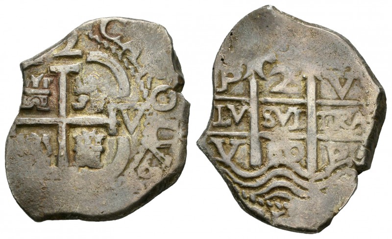 Carlos II (1665-1700). 2 reales. 1680. Potosí. V. (Cal-718). Ag. 5,46 g. Visible...