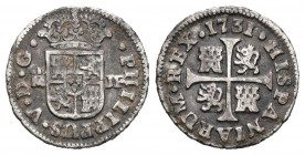Felipe V (1700-1746). 1/2 real. 1731. Madrid. JF. (Cal-1797). Ag. 1,39 g. MBC-. Est...30,00.