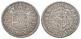 Fernando VI (1746-1759). 1 real. 1751. Madrid. JB. (Cal-563). Ag. 2,69 g. MBC. Est...45,00.