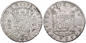 Fernando VI (1746-1759). 8 reales. 1755. México. MM. (Cal-338). Ag. 26,87 g. MBC/MBC-. Est...160,00.