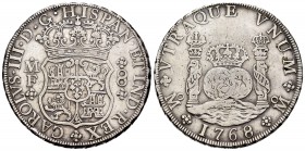 Carlos III (1759-1788). 8 reales. 1768. México. MF. (Cal-908). Ag. 26,81 g. MBC+/MBC. Est...180,00.