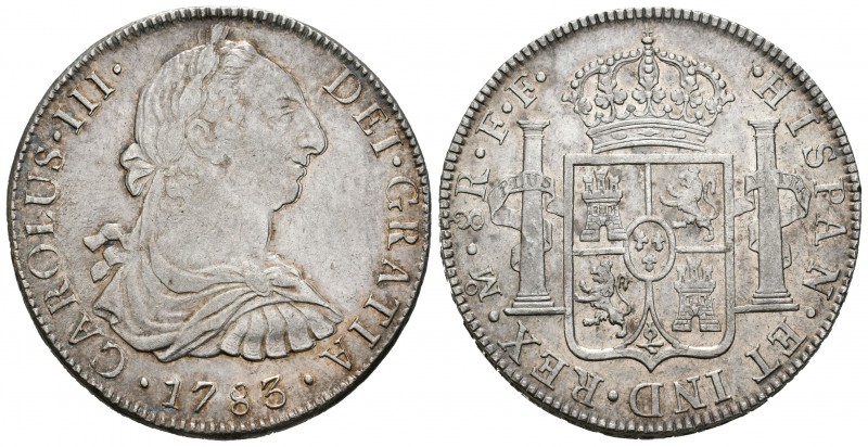 Carlos III (1759-1788). 8 reales. 1783. México. FF. (Cal-933). Ag. 26,90 g. Leve...