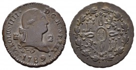 Carlos IV (1788-1808). 2 maravedís. 1789. Segovia. (Cal-1522). Ae. 2,62 g. Muy escasa. EBC-. Est...150,00.
