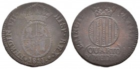 Fernando VII (1808-1833). 1 cuarto y medio. 1811. Barcelona. (Cal-1529). Ae. 3,79 g. BC+. Est...20,00.