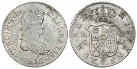 Fernando VII (1808-1833). 2 reales. 1812. Cataluña. SF. (Cal-858). Ag. 5,64 g. MBC+/MBC. Est...60,00.