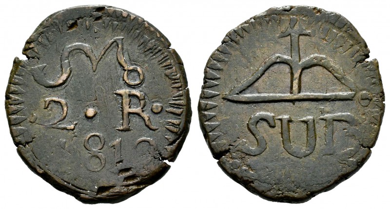Fernando VII (1808-1833). 2 reales. 1812. Morelos. (Cal-960). Ae. 5,79 g. MBC+. ...