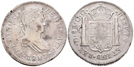 Fernando VII (1808-1833). 8 reales. 1821. Durango. CG. (Cal-426). 25,67 g. Vanos. Escasa. MBC. Est...100,00.