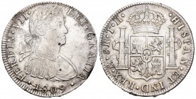 Fernando VII (1808-1833). 8 reales. 1809. México. TH. (Cal-539). Ag. 26,80 g. Busto imaginario. Mínimas oxidaciones y rotura de cuño en la fecha. EBC-...