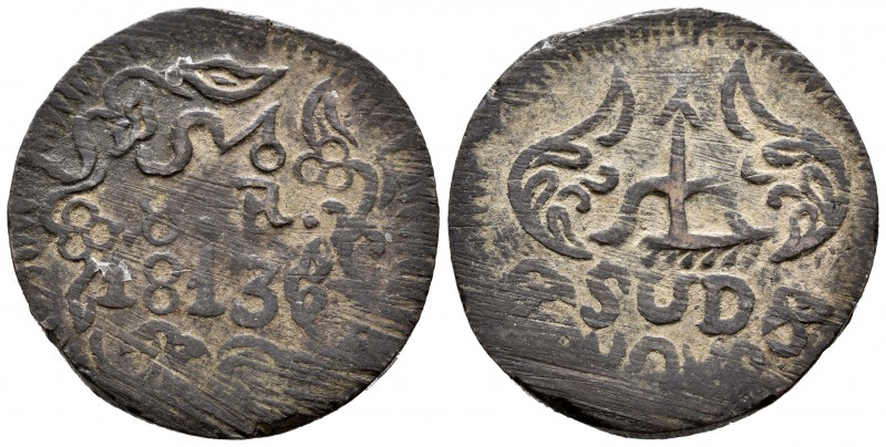 Fernando VII (1808-1833). 8 reales. 1813. Morelos. (Cal-579). Ae. 21,09 g. MBC+....