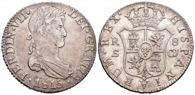 Fernando VII (1808-1833). 8 reales. 1815. Sevilla. CJ. (Cal-639). Ag. 27,08 g. MBC+. Est...150,00.