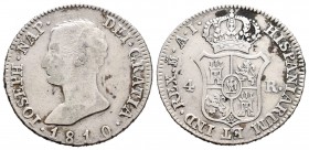 José Napoleón (1808-1814). 4 reales. 1810. Madrid. AI. (Cal-54). Ag. 6,00 g. MBC-. Est...50,00.
