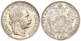 Austria. Franz Joseph I. 1 florín. 1878. Viena. (Km-2222). Ae. 12,38 g. Brillo original. EBC+. Est...30,00.