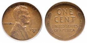 Estados Unidos. 1 cent. 1931. San Francisco. S. (Km-132). Ae. Encapsulada por IGC como AU 50. Est...90,00.