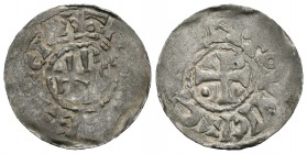 Francia. Acuñaciones Carolingias. Charles le Chauve. Dinero. (840-877). Quentovic. (Depeyrot-812). Ve. 1,17 g. Vanos. MBC-. Est...100,00.
