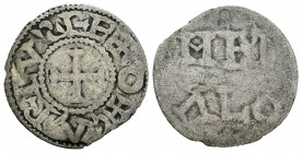 Francia. Acuñaciones Carolingias. Charles IV El Simple. Dinero. (898-922). Melle. (Depeyrot-629). Rev.: MET / ALO. Ve. 0,85 g. BC+. Est...100,00.