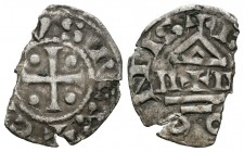 Francia. Acuñaciones Carolingias. Charles IV El Simple. Dinero. (898-922). Limoges. (Rob-1726). Ve. 0,78 g. Dinero póstumo. Partida. Escasa. MBC. Est....