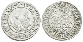 Polonia. Prussia. Albert Hohenzollern. Grosz. 1534. Królewiec . (Kopicki-3787). Ag. 2,02 g. EBC. Est...60,00.