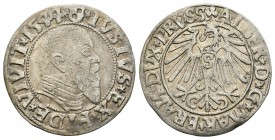 Polonia. Prussia. Albert Hohenzollern. Grosz. 1544. Królewiec . (Kopicki-3786 (R3)). Ag. 1,92 g. EBC. Est...75,00.