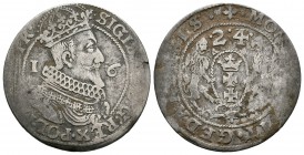 Polonia. Sigismund III. 1/4 thaler (Ort). 1624. (Km-15.2). Ag. 6,22 g. MBC-. Est...50,00.