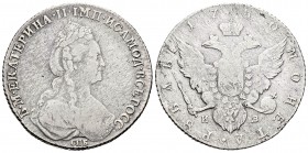 Rusia. Catherine II. 1 rublo. 1780. San Petesburgo. (Km-C67b). (Bitkin-228). (Dav-1685). Ag. 21,90 g. Escasa. BC+. Est...100,00.