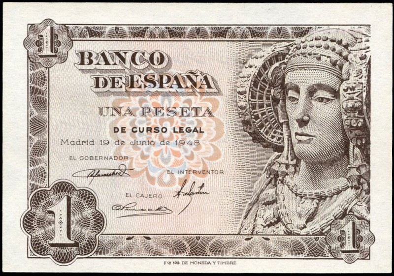 1 peseta. (Ed 2017-457a). 19 de junio, La Dama de Elche. Serie M. SC. Est...12,0...