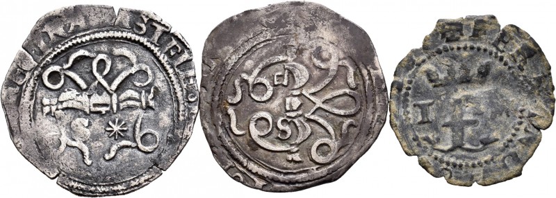 Fernando e Isabel (1474-1504). Lote de 3 monedas de los Reyes Católicos, Blanca ...
