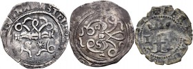 Fernando e Isabel (1474-1504). Lote de 3 monedas de los Reyes Católicos, Blanca de Toledo, 1/2 real Sevilla uno con estrella y otro con ensayador d cu...