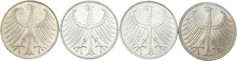 Alemania. Lote de 4 piezas de 1974, Munich, Stuttgart, Karlsruhe, Hamburgo. A EX...