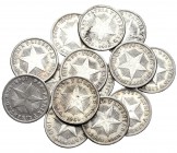 Cuba. Lote de 14 monedas de 10 centavos, 1948 (1), 1949 (13). A EXAMINAR. EBC-/EBC+. Est...150,00.
