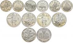 Estados Unidos. Lote de 6 monedas de Estados Unidos encapsuladas por ICG, 3 MS70 (dollar 1991, dollar 1992, 50 centavos 1992) y 3 PR70 DCAM (dollar 19...