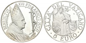Vaticano. Benedicto XVI. 5 euros. 2006. Roma. R. Ag. 18,02 g. Día mundial de la paz. En su estuche y con su certificado original. PROOF. Est...30,00.